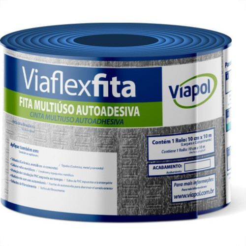 Fita Adesiva Multuso Viaflex 10Cmx10Mt Fita Adesiva Multuso Viaflex 10Cmx10Mt