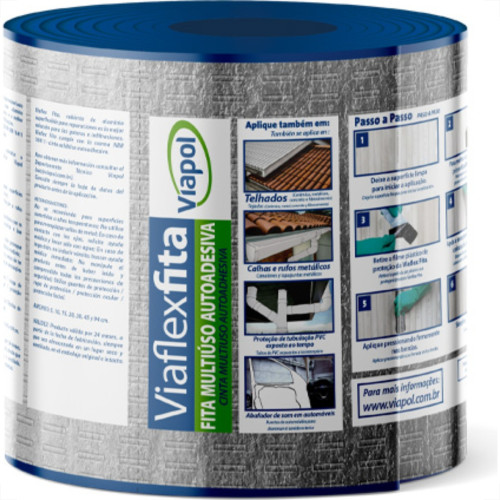 Fita Adesiva Multuso Viaflex 15Cmx10Mt Fita Adesiva Multuso Viaflex 15Cmx10Mt