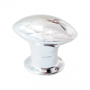 Puxador Oval 038Mm (610) Prata - Kit C/6 PC