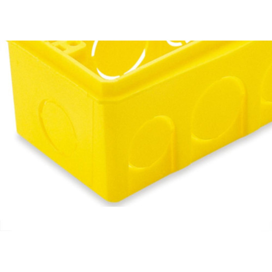 Caixinha Luz Amarela Pvc 4X2 Brascom - Kit C/100 Unidades Caixinha Luz Amarela Pvc 4X2 Brascom - Kit C/100 Unidades