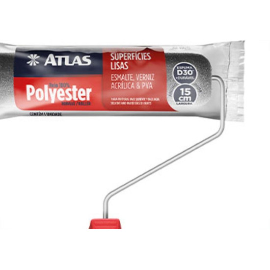 Rolo Atlas Espelho Placa.Poliester Cinza 15Cm 406 Rolo Atlas Espelho Placa.Poliester Cinza 15Cm 406