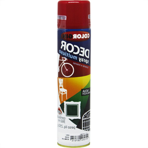 Spray Colorgin Decor Vermelho 360Ml 876 Spray Colorgin Decor Vermelho 360Ml 876