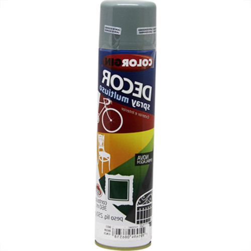 Spray Colorgin Decor Cinza 360Ml 865 Spray Colorgin Decor Cinza 360Ml 865