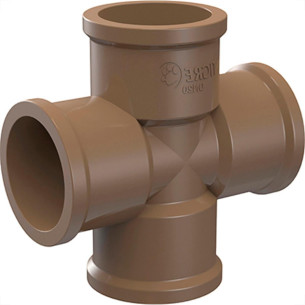 Cruzeta Tigre PVC Liso Liso 3/4