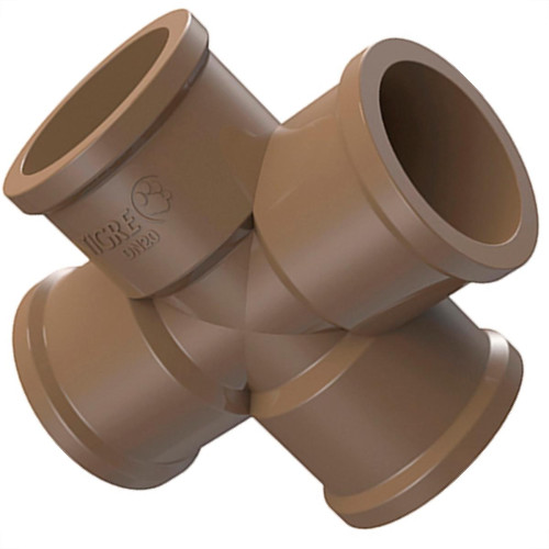 Cruzeta Tigre PVC Liso Liso 3/4