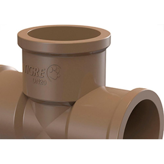 Cruzeta Tigre PVC Liso Liso 3/4