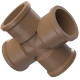 Cruzeta Tigre PVC Liso Liso 1.1/2