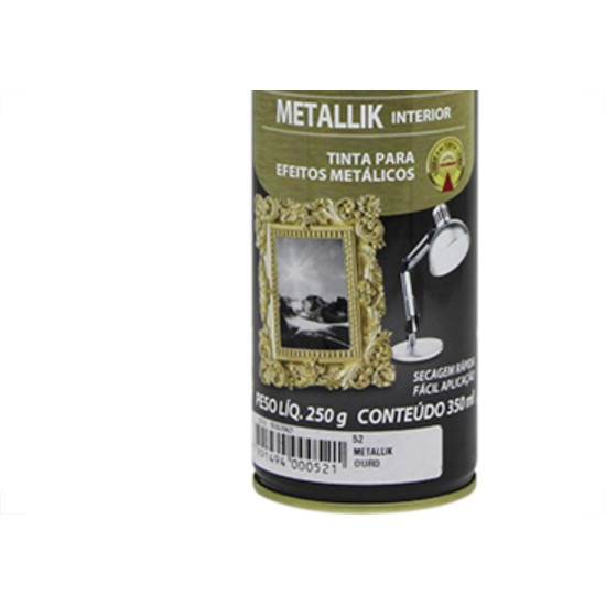 Spray Colorgin Metallik Ouro 350Ml Spray Colorgin Metallik Ouro 350Ml