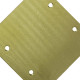 Espelho Placa P/Piso Metal 4X4 Cego Stamplac Espelho Placa P/Piso Metal 4X4 Cego Stamplac