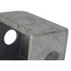 Caixinha Piso 4X4 Aluminio Baixa 3/4 2Saidas Caixinha Piso 4X4 Aluminio Baixa 3/4 2Saidas