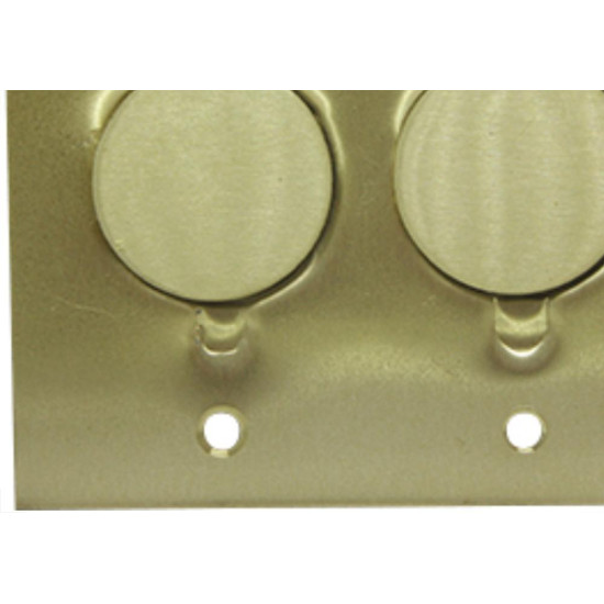Espelho Placa P/Piso Metal 4X4 2Tom Red Pres Stamp Espelho Placa P/Piso Metal 4X4 2Tom Red Pres Stamp
