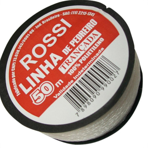 Linha Pedreiro Rossi Trançada C/ 50Mt - Kit C/12 Unidades Linha Pedreiro Rossi Trançada C/ 50Mt - Kit C/12 Unidades