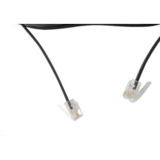 Cabo P/Fone Jack/Jack Rj11 5Mt Pr Cabo P/Fone Jack/Jack Rj11 5Mt Pr
