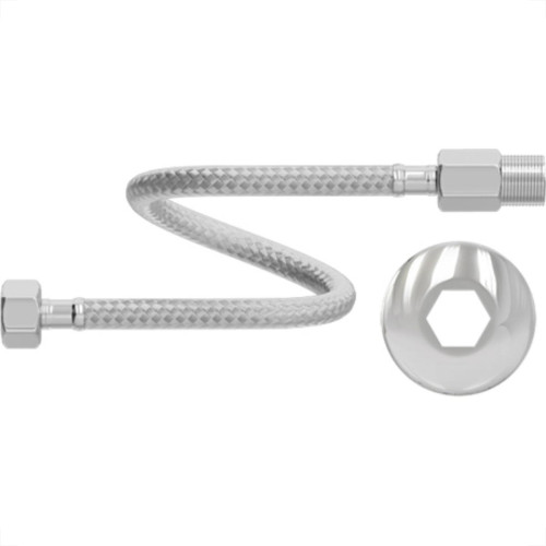 Engate Cromado Flex Censi 60Cm Malha Inox Engate Cromado Flex Censi 60Cm Malha Inox