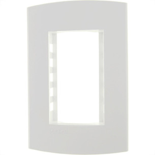 Kit C/2 - Espelho Placa Peesa Alfa P1503 4X2 3Modulo Branco