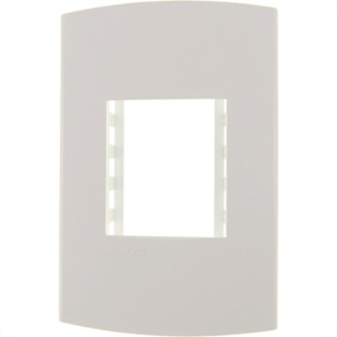 Kit C/2 - Espelho Placa Peesa Alfa P1505 4X2 2Modulo Branco