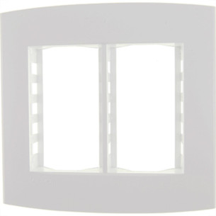 Kit C/2 - Espelho Placa Peesa Alfa P1533 4X4 6Modulo Branco
