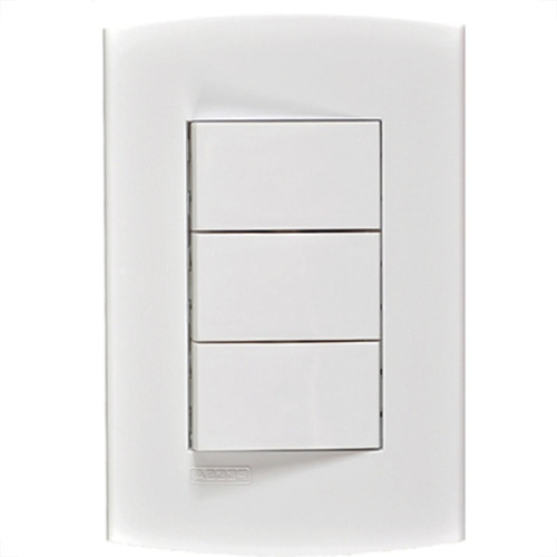 Conjunto Peesa Alfa 1507C 2 interruptores Simp.1Par.Branco Conjunto Peesa Alfa 1507C 2 interruptores Simp.1Par.Branco