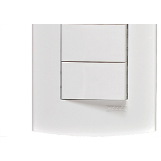 Conjunto Peesa Alfa 1507C 2 interruptores Simp.1Par.Branco Conjunto Peesa Alfa 1507C 2 interruptores Simp.1Par.Branco
