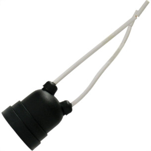 Soquete C/Rabicho Foxlux Preto 43.01T - Kit C/25 Unidades