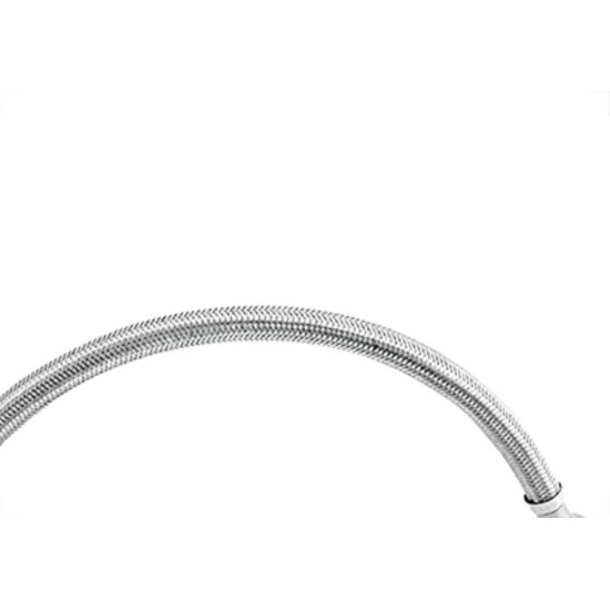 Engate Cromado Flex Higiban 40Cm Malha Inox