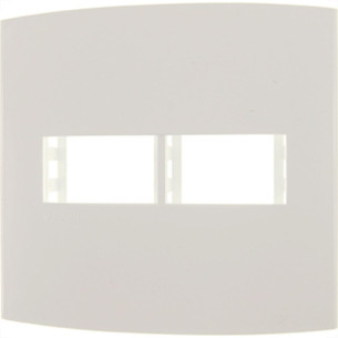 Kit C/2 - Espelho Placa Peesa Alfa P1522 4X4 2Modulo Branco