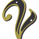 Numero Colonial Emave 2 Dourado Numero Colonial Emave 2 Dourado