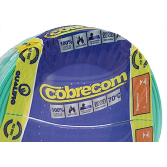 Fio Cabo Auto Cobrecom 100mts 4,0mm Verde