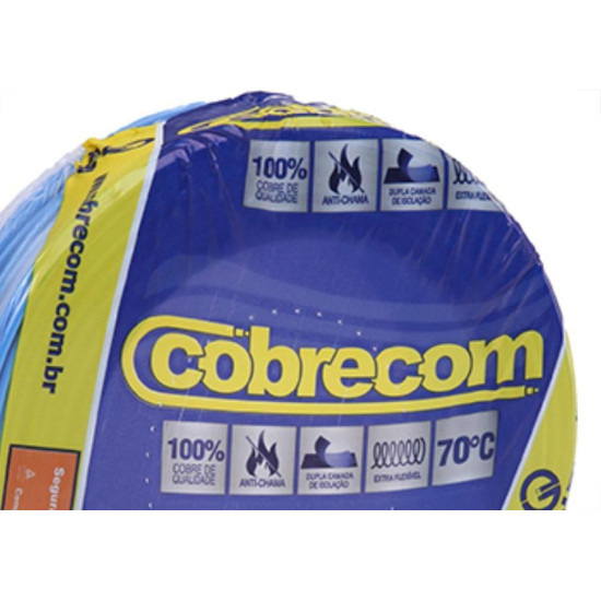 Fio Cabo Auto Cobrecom 100mts 6,0mm Azul