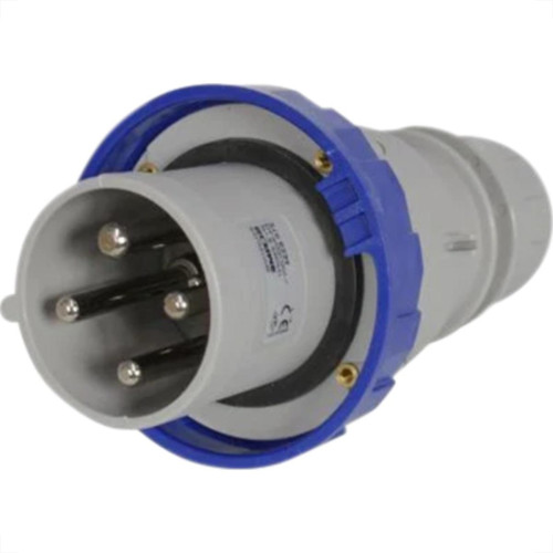 Plug Steck 3P+T 63A 200/250V 9H Azul 4579 Plug Steck 3P+T 63A 200/250V 9H Azul 4579