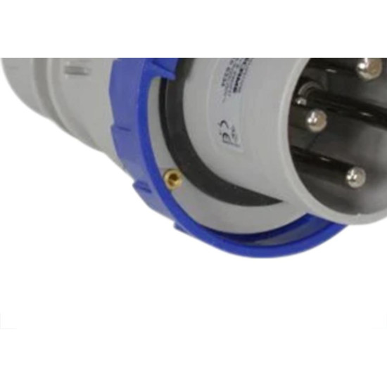 Plug Steck 3P+T 63A 200/250V 9H Azul 4579 Plug Steck 3P+T 63A 200/250V 9H Azul 4579