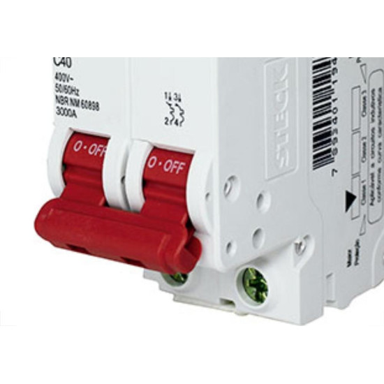 Kit C/4 - Disjuntor Steck Din Bipolar 40A Sd62 3Ka Kit C/4 - Disjuntor Steck Din Bipolar 40A Sd62 3Ka