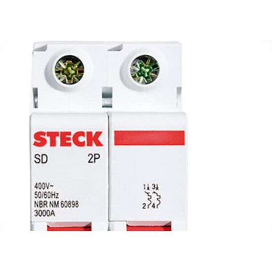 Kit C/3 - Disjuntor Steck Din Bipolar 80A Sd2 10Ka Kit C/3 - Disjuntor Steck Din Bipolar 80A Sd2 10Ka