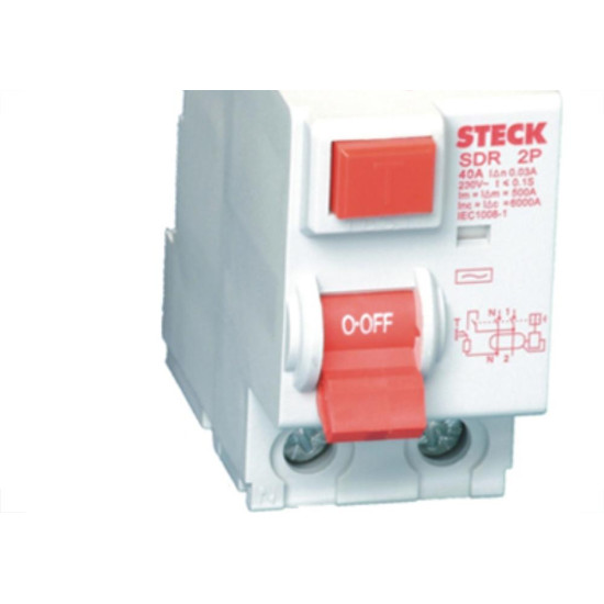 Interruptor Fuga Steck A362 80A 2P 30Ma Interruptor Fuga Steck A362 80A 2P 30Ma