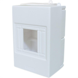 Centrinho Steck Pvc 04 Disjuntor Din Sobrepor Branco Sct4