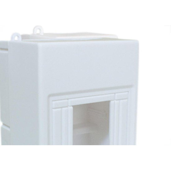 Centrinho Steck Pvc 04 Disjuntor Din Sobrepor Branco Sct4