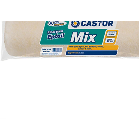 Rolo Castor De La Mix P/Epoxi 23 Cm 533 Rolo Castor De La Mix P/Epoxi 23 Cm 533