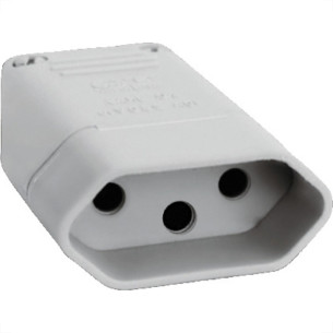 Pino Femea Perlex 2P+T 20A Cinza 2046