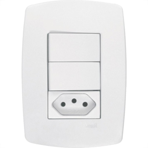 Conjunto Rad Modular Branco 1803122 2S+1Tomada 10A