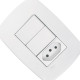 Conjunto Rad Modular Branco 1803122 2S+1Tomada 10A