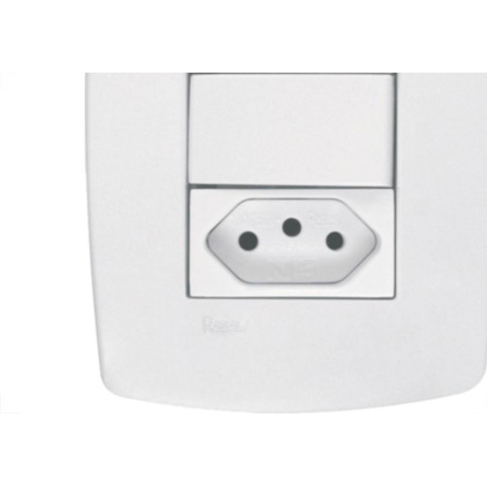 Conjunto Rad Modular Branco 1803122 2S+1Tomada 10A