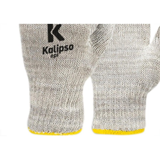 Luva Tricotada Lisa Mesclada Kalipso - Kit C/12 Unidades