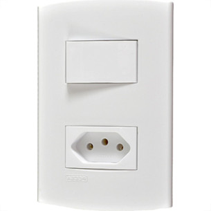 Kit C/2 - Conjunto Peesa Alfa 1543B 1 Interruptor Par.Tomada  ..