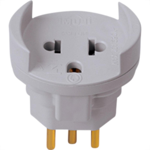 Pino Adaptador 2P+T Ilumi Segur.10A Cinza 1209 Pino Adaptador 2P+T Ilumi Segur.10A Cinza 1209