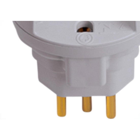 Pino Adaptador 2P+T Ilumi Segur.10A Cinza 1209 Pino Adaptador 2P+T Ilumi Segur.10A Cinza 1209