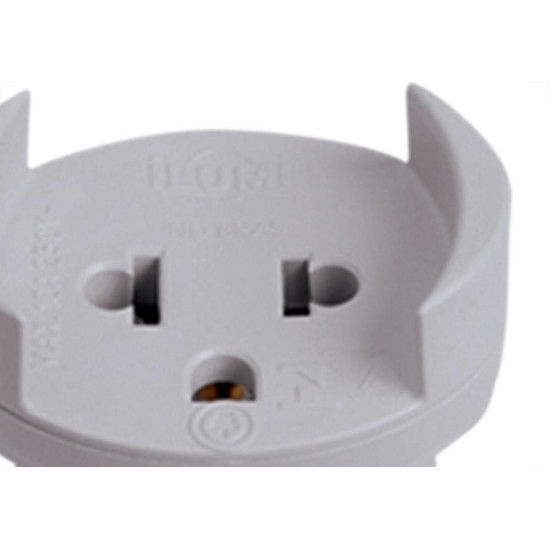 Pino Adaptador 2P+T Ilumi Segur.10A Cinza 1209 Pino Adaptador 2P+T Ilumi Segur.10A Cinza 1209