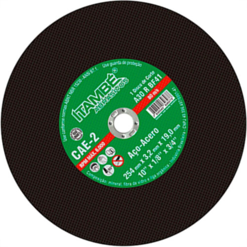 Disco Corte Itambe Ferro 10X3/4 Cae-2T Disco Corte Itambe Ferro 10X3/4 Cae-2T