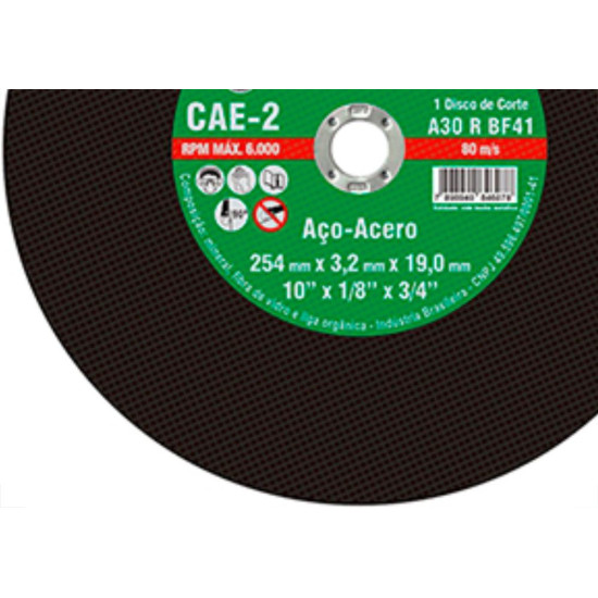 Disco Corte Itambe Ferro 10X3/4 Cae-2T Disco Corte Itambe Ferro 10X3/4 Cae-2T
