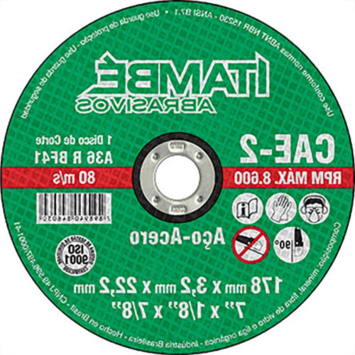 Disco Corte Itambe Ferro 10X 5/8 Cae-2T Disco Corte Itambe Ferro 10X 5/8 Cae-2T