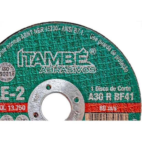 Disco Corte Itambe Ferro 4.3/8X20 2T - Kit C/10 Unidades